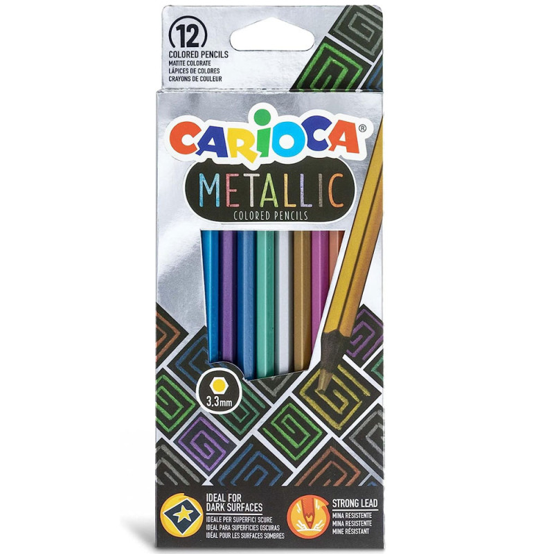 Set De 12 Crayons Métallique - Carioca