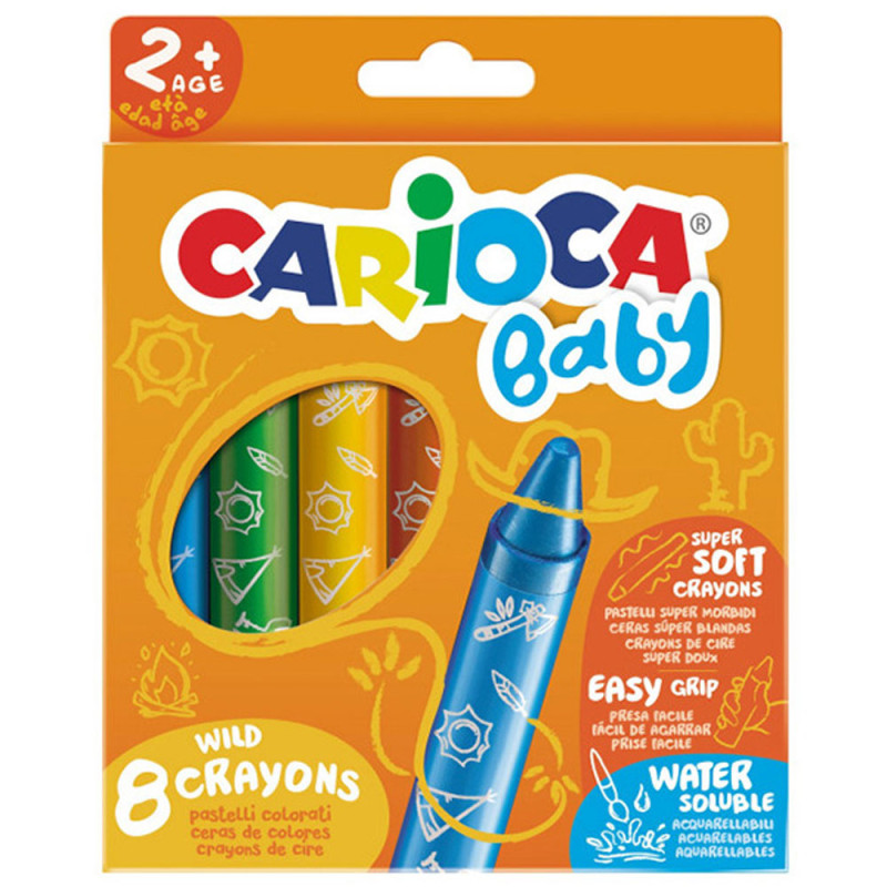 Set De 8 Pastels Souples Hydrosolubles 2+ - Carioca Baby