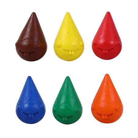 Set de 6 Crayons De Cire, Grippie - Doms