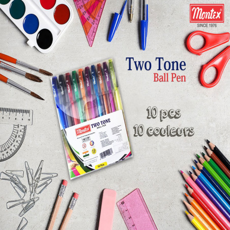 Pochette De 10 Stylos Two-Tone - Montex
