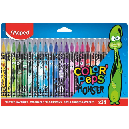 Set de 24 Feutres Monster, Maped - Réf.845401