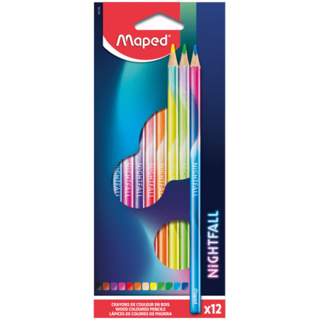 Set de 12 Crayons Nightfall, Maped - Réf.831700