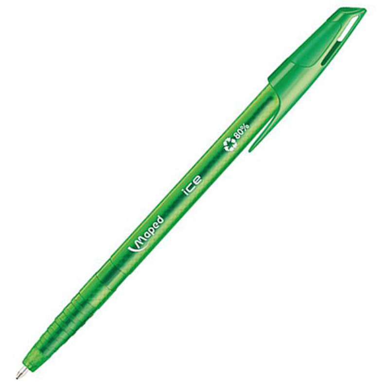 Stylo à Bille Maped Ice Medium, Vert - Réf.224433