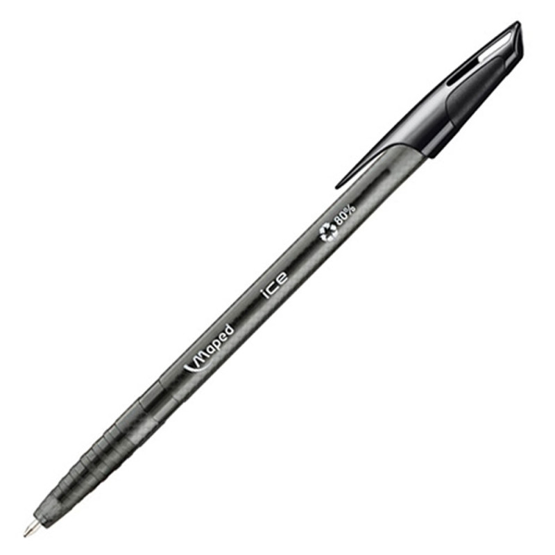 Stylo à Bille Maped Ice Medium, Noir - Réf.224431