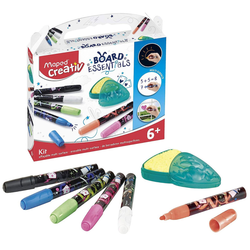 Coffret Marqueurs Effaçables Multi-Surfaces - Maped Creativ
