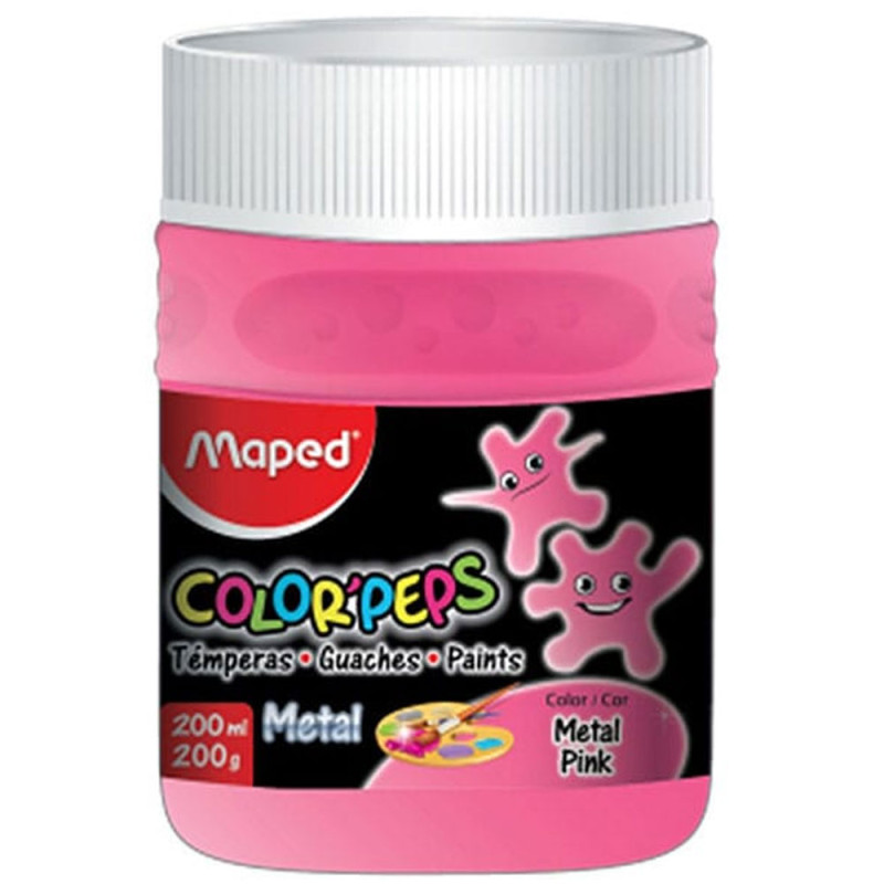 Pot de Gouache Color'Peps 200ml Rose Métal, Maped - Réf.726639