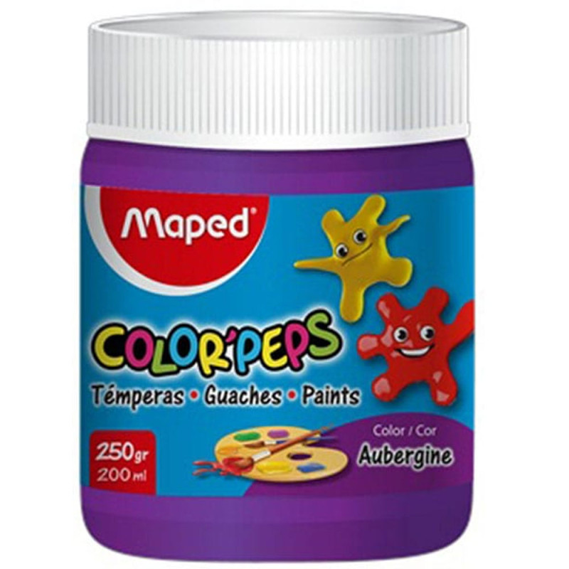 Pot de Gouache Color'Peps 200ml Aubergine Classique, Maped - Réf.726621