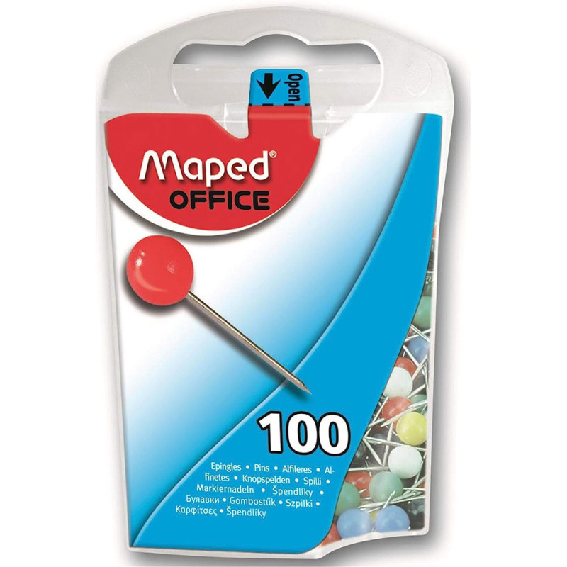 Lot de 100 Epingles Memo Maped 5mm - Réf.346011