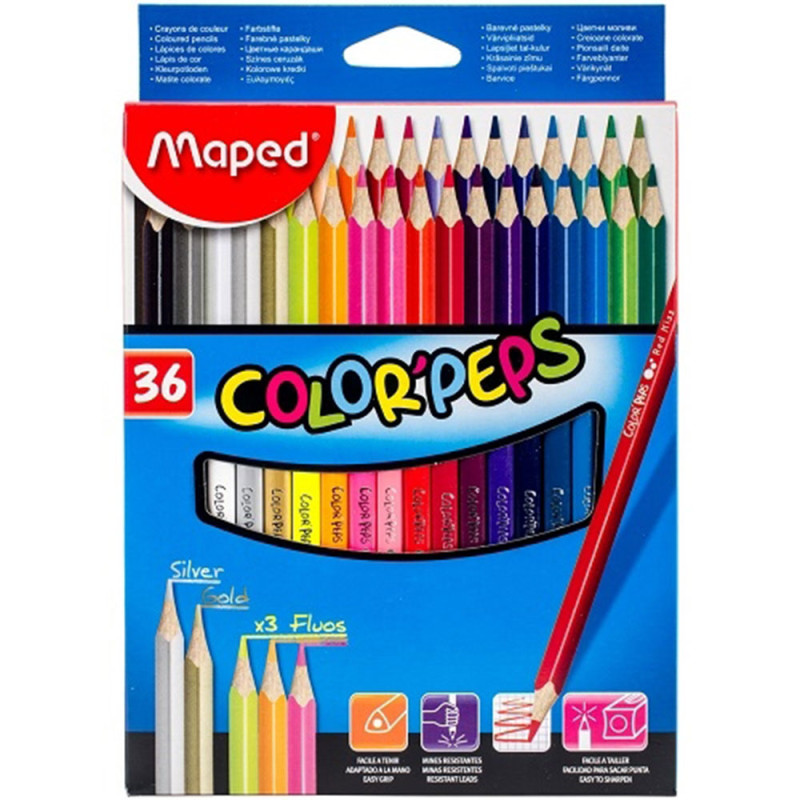 Set de 36 Crayons Color'Peps Maped - Réf.832017