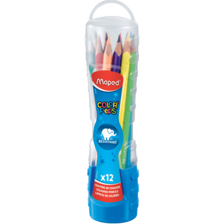 12 Crayons Maped Color'Peps Avec Flex Box - Réf.832009