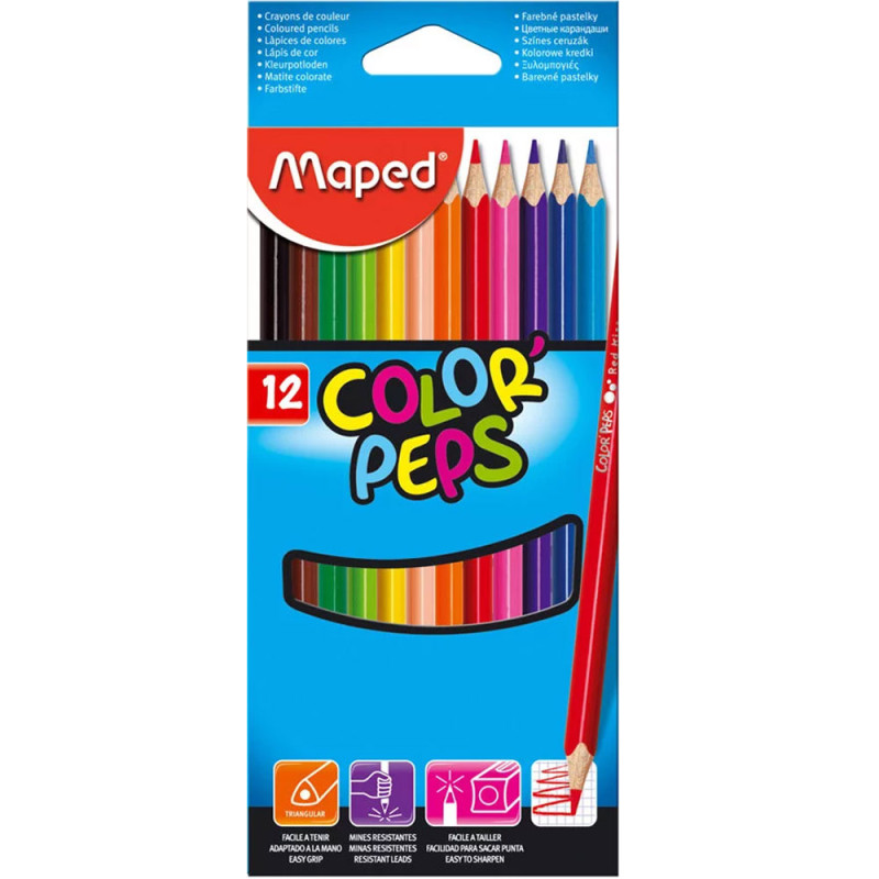 Set de 12 Crayons Color'Peps Maped - Réf.183212