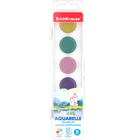 Aquarelles Pearl, 6 Couleurs - ErichKrause