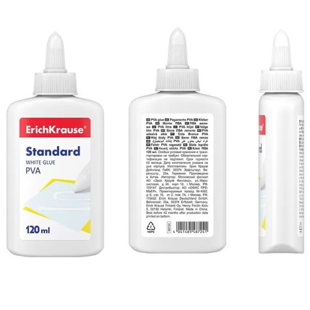 Colle PVA Blanche Standard, 120 ml - ErichKrause