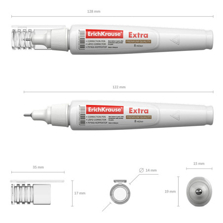 Stylo Correcteur Extra, 8 ml - ErichKrause