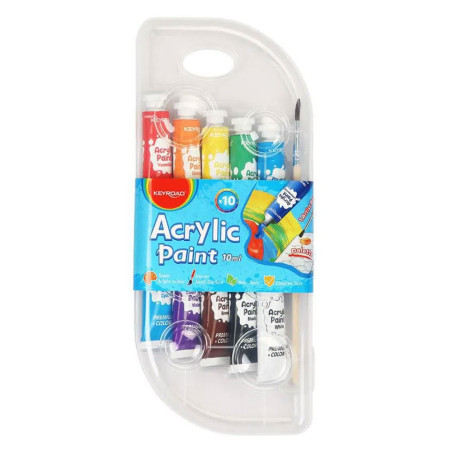 10 Acryliques 10ml, keyroad - Réf.972248