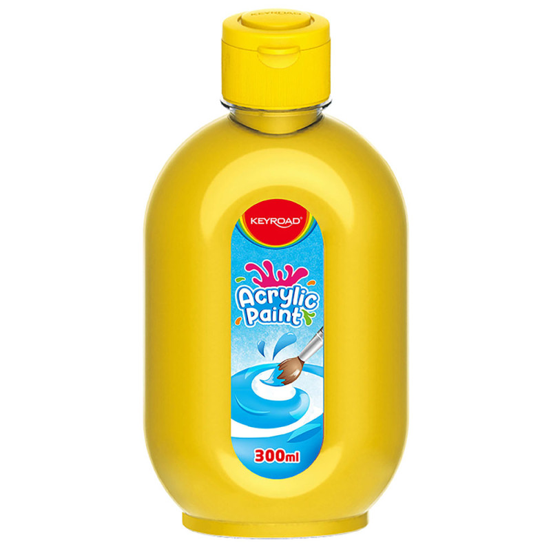 Pot de Acrylique Jaune 300ml, keyroad - Réf.972187