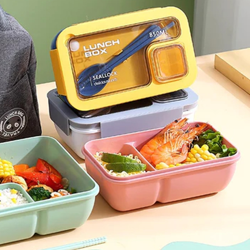 Boite à Déjeuner AMZ à 4 Compartiments Lunch Box 850ml - Réf.WX032447