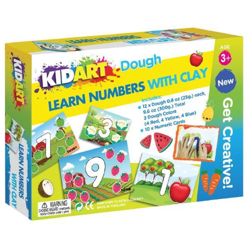 Kit Pâtes à Modeler avec Accessoires Learn Numbers - KidArt