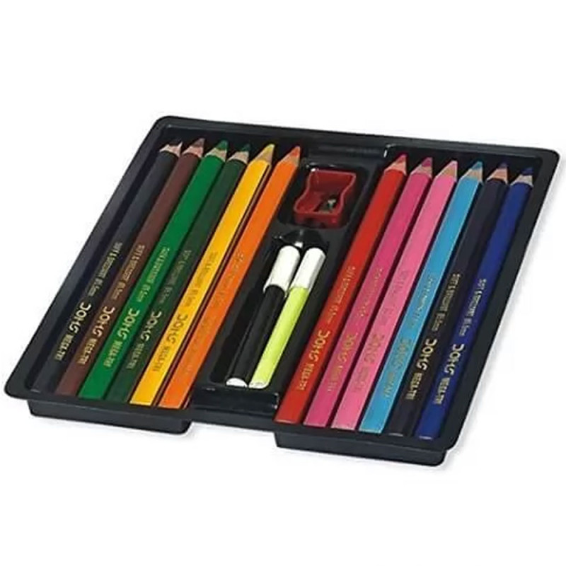Set de 12 Crayons de Couleur Mega Triangle - Doms