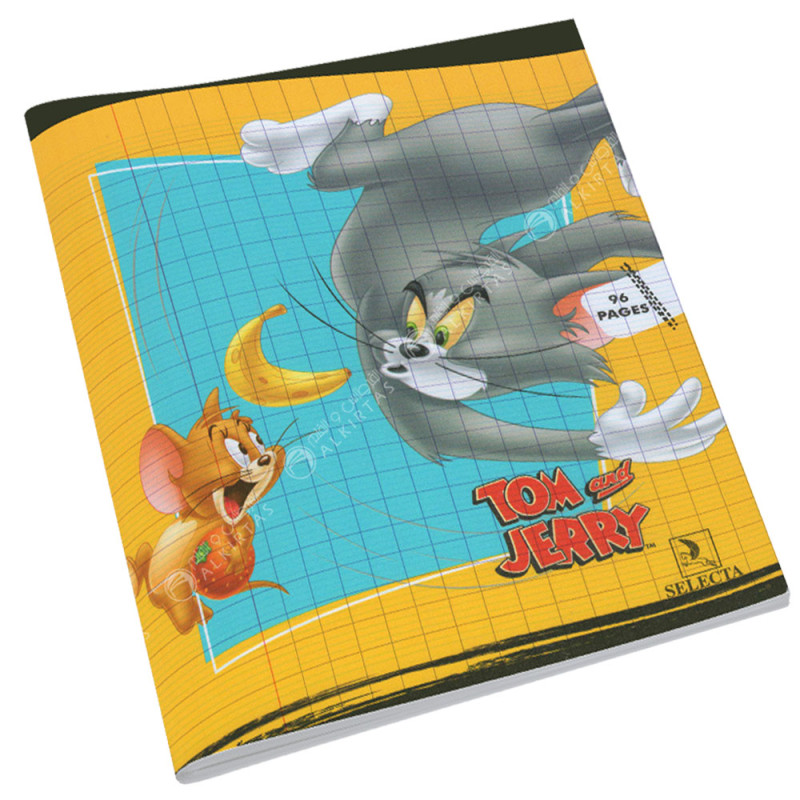 Cahier Piqué Tom and Jerry 17x22, 96 Pages - Selecta