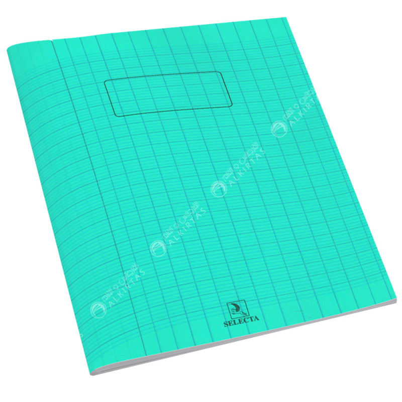 Cahier Piqué 17x22 Uni Vert, 48 pages - Selecta