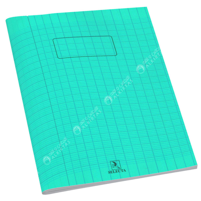 Cahier Piqué 17x22 Uni Vert, 96 pages - Selecta