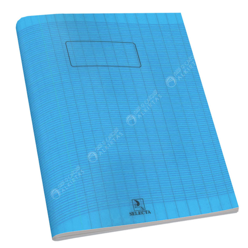 Cahier Piqué 17x22 Uni Bleu, 192 pages - Selecta