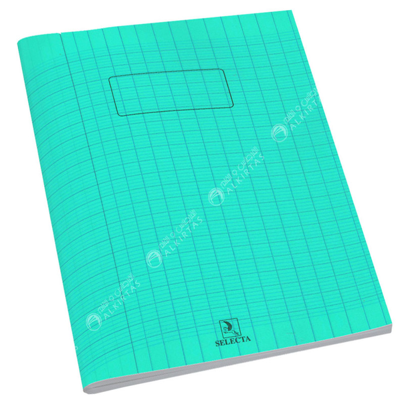 Cahier Piqué 17x22 Uni Vert, 192 pages - Selecta