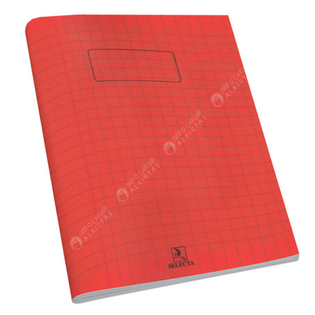 Cahier Piqué 17x22 Uni Rouge, 192 pages - Selecta