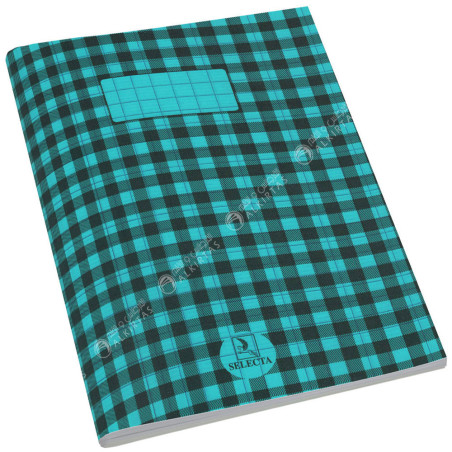 Cahier Piqué à Carreaux 17x22 Bleu, 192 pages - Selecta