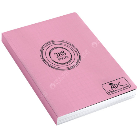 Cahier Piqué 17x22 Couleurs Pastel, 288 Pages - ABC