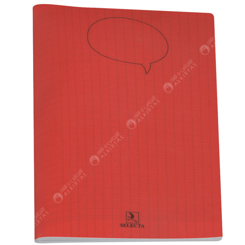 Cahier Piqué Uni Rouge 24x32, 96 Pages - Selecta