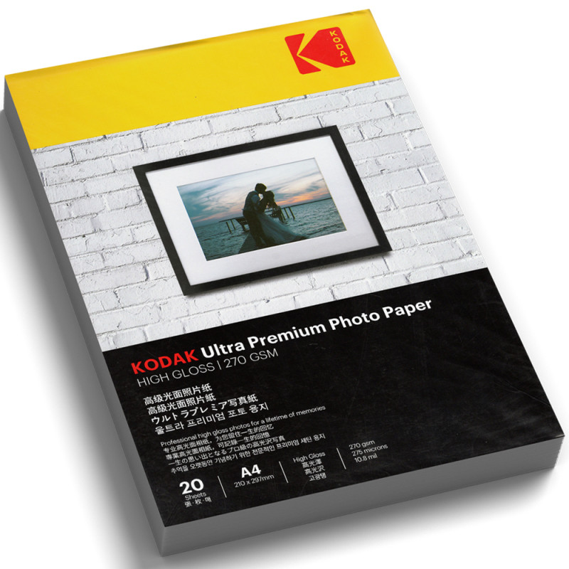 Papier Photo KODAK Ultra Premium High Gloss A4 270g 20F