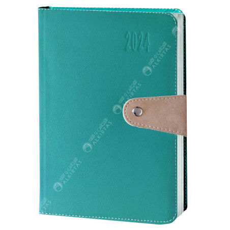 Agenda 2024 en Simili Cuir, Turquoise - MK Ecrito