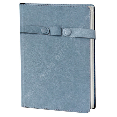 NoteBook Candeur en Simili Cuir, Bleu Pastel - Sildar