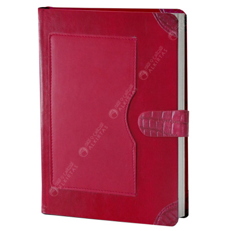 NoteBook Justica En Simili Cuir, Rouge - Sildar