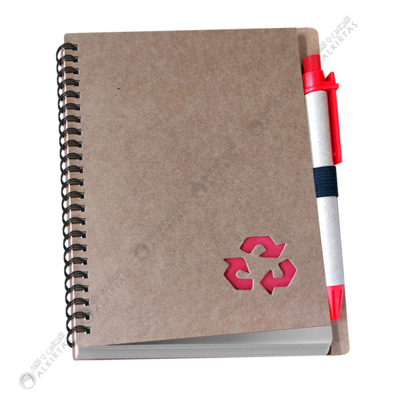 NoteBook Couverture Bois Avec Stylo - Réf.JX004