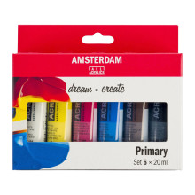 Standard Series set d’acryliques primaires 6 x 20ml - Amsterdam