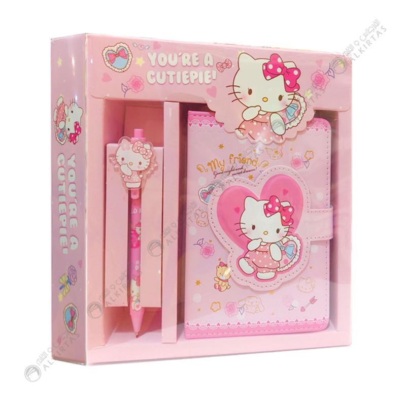 Coffret NoteBook Hello Kitty avec Stylo