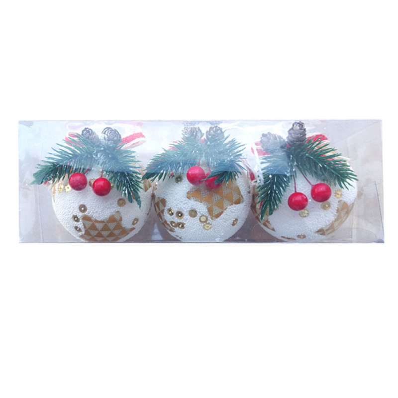 Boules de Décoration Noël GM, 3pcs - Réf.601150-31