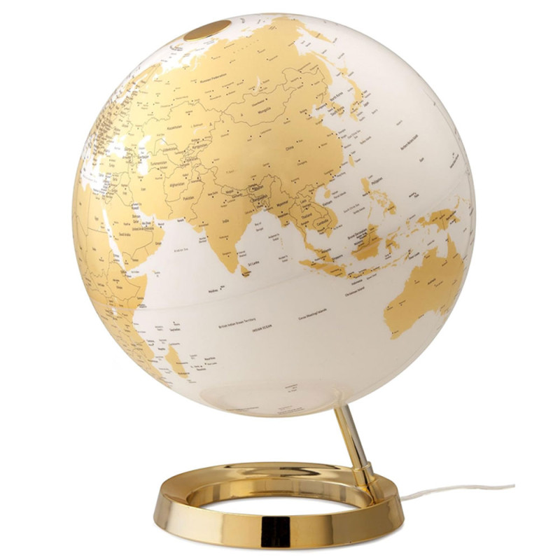 Globe Terrestre Lumineux Led 30cm, Gold - Tecnodidattica