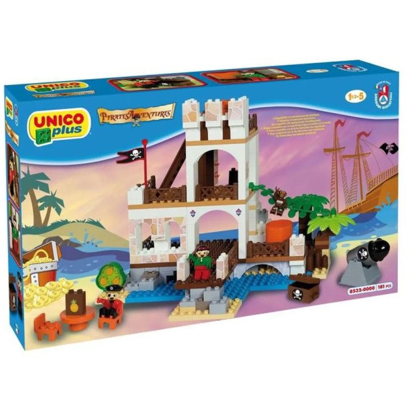 Lego Forteresse de Pirate UnicoPlus 181pcs, Ucar Oyuncak - Réf.8532-0000