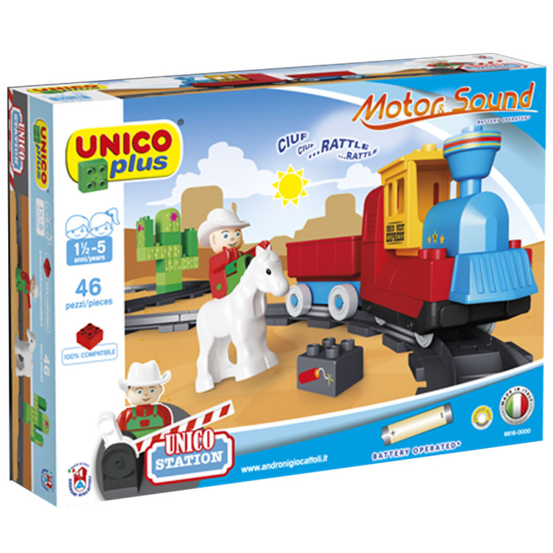 Lego Station de Train UnicoPlus 46pcs, Ucar Oyuncak - Réf.8616-0000