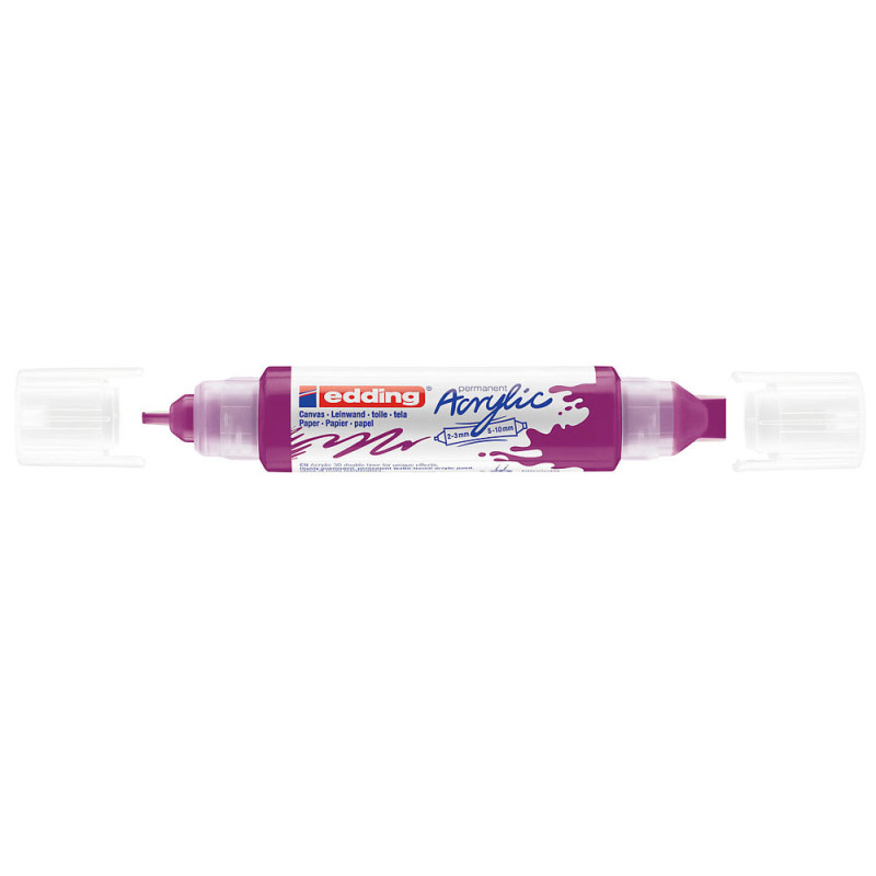 Marqueur Acrylique 3D Double Pointe, Framboise - Edding