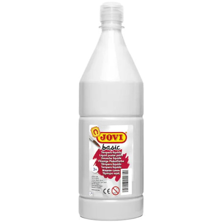 Bouteille de Gouache Liquide Basic 1L, Blanc - Jovi