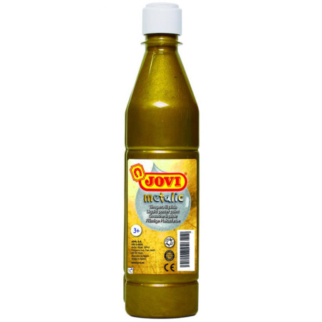 Bouteille de Gouache Liquide Basic 500ml, Doré Métallique - Jovi