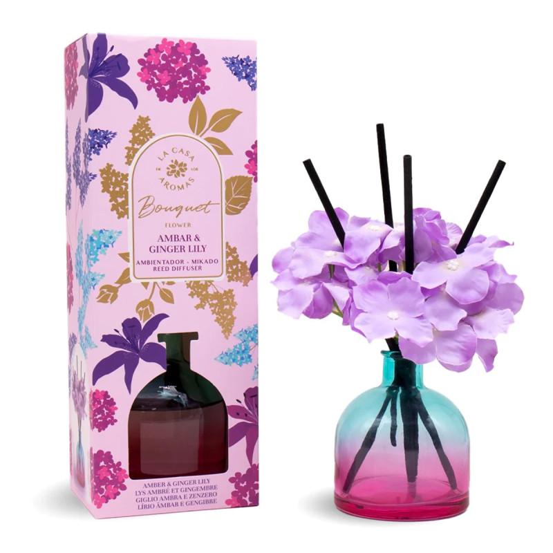 Désodorisant Mikado Bouquet Flower Lys Ambré et Gingembre, 170ml