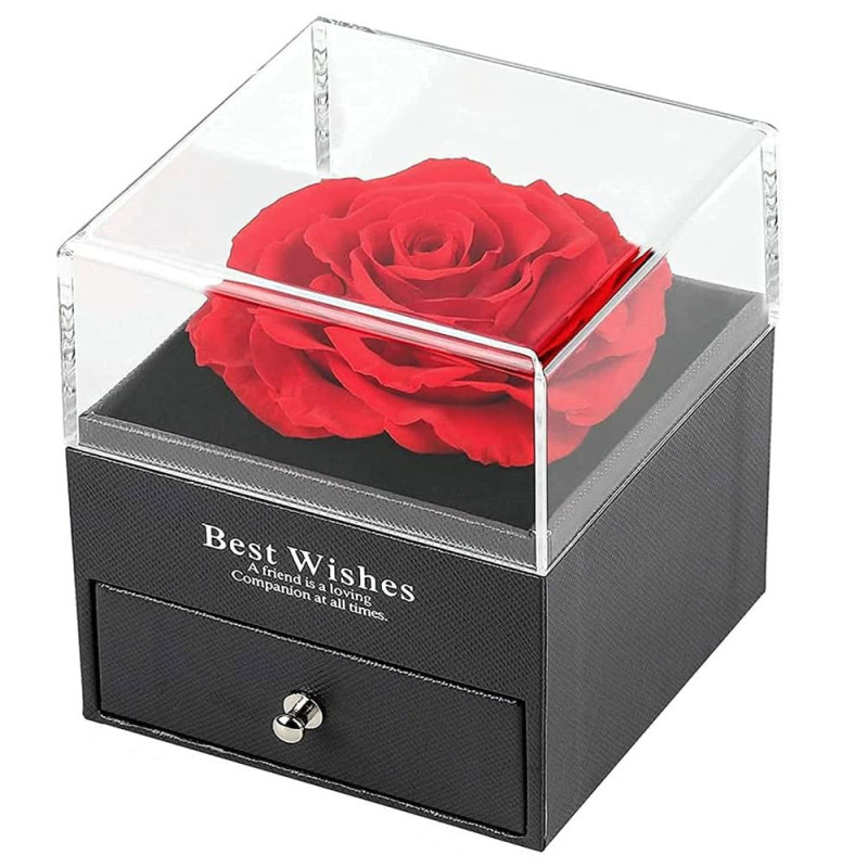 Boite Cadeau Pour Bijoux élégante Avec Rose Artificielle Parfumée