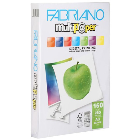 Papier A3 FABRIANO Extra Blanc 250Feuilles 160gr