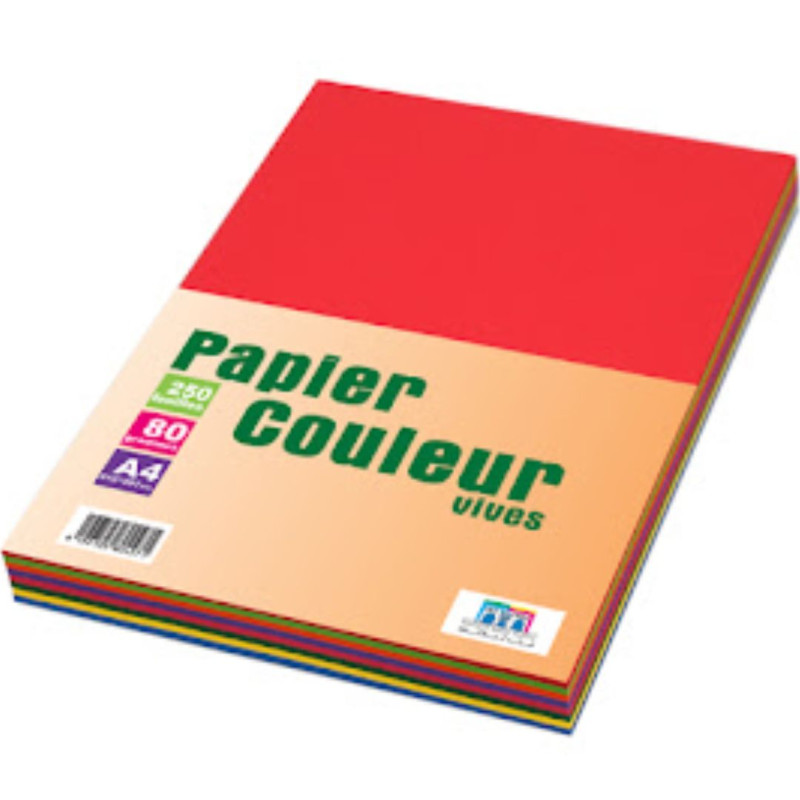 Papier A4 RIBAT 250F 80g Fort Assorti